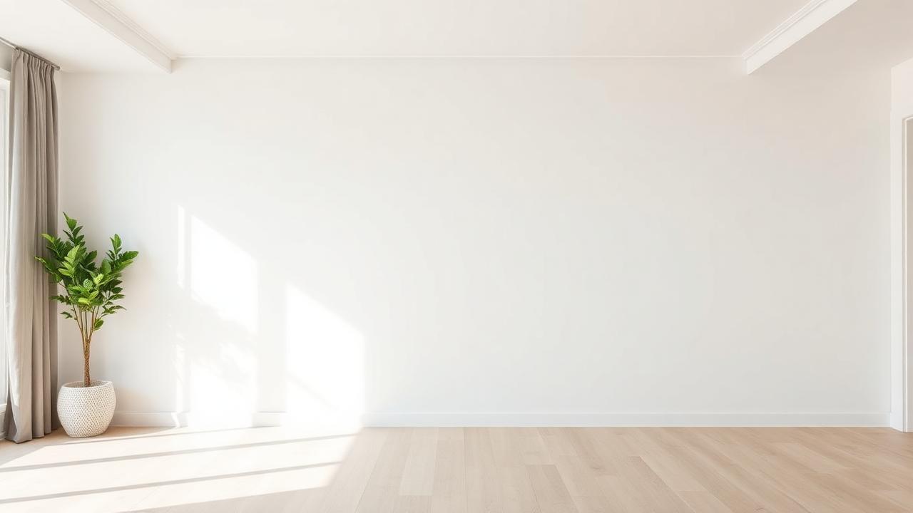 Perfekt gestrichene Wand mit gleichmäßiger Deckung