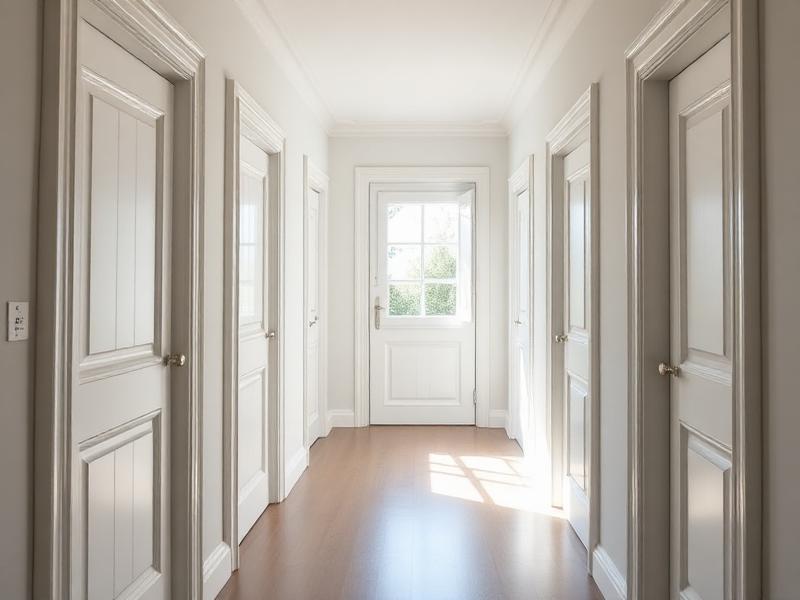 Moderner Flur mit perfekt sitzenden Türen