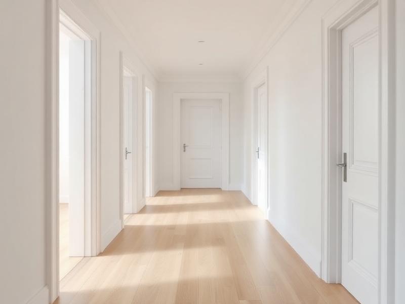 Moderner Flur mit perfekten Türrahmen